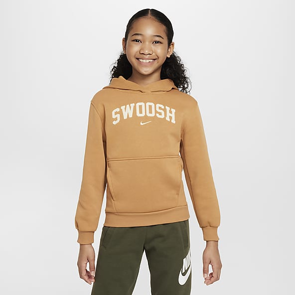 Girls brown hoodie top